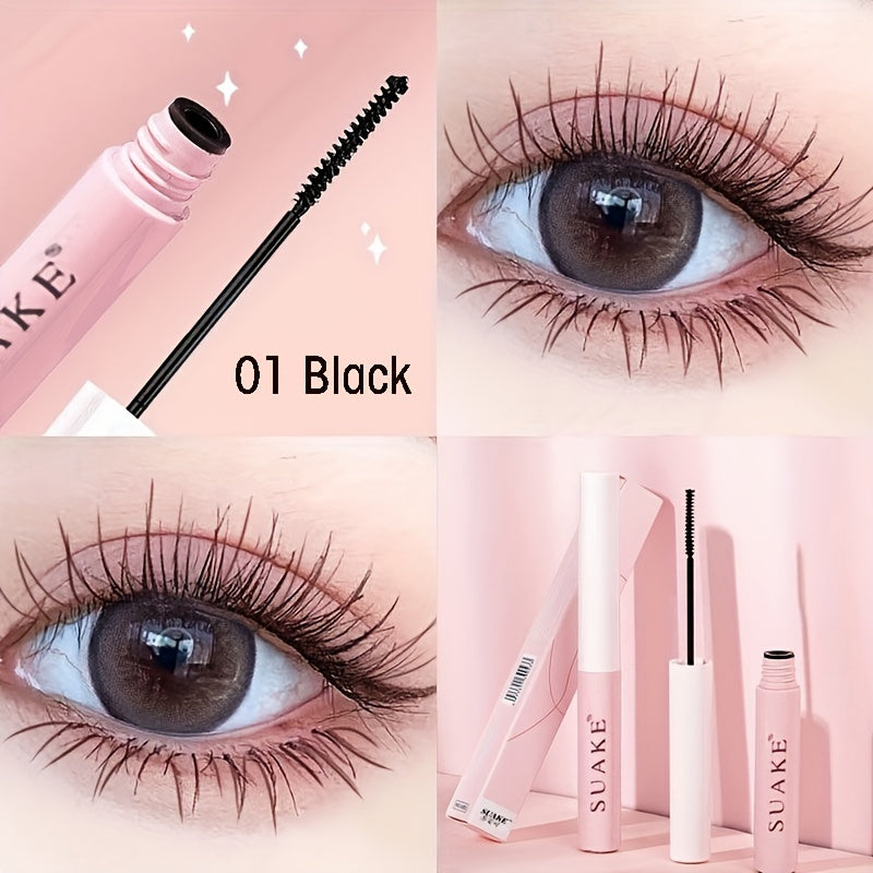 Waterproof Natural Fiber Mascara for Lengthening Curling and Volumizing Black Lashes