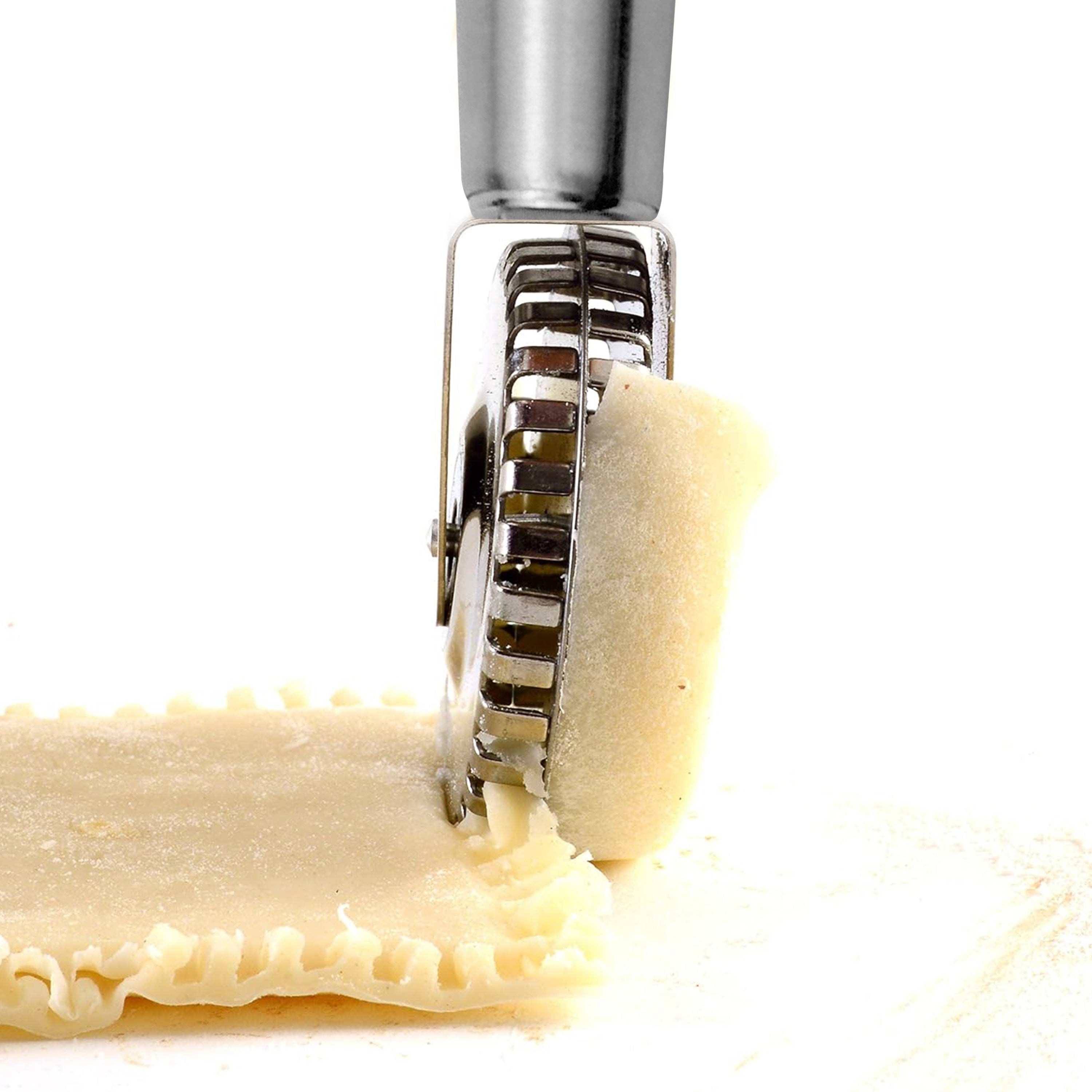Multi-Functional Stainless Steel Pastry Roller Cutter for Pies Cookies Ravioli