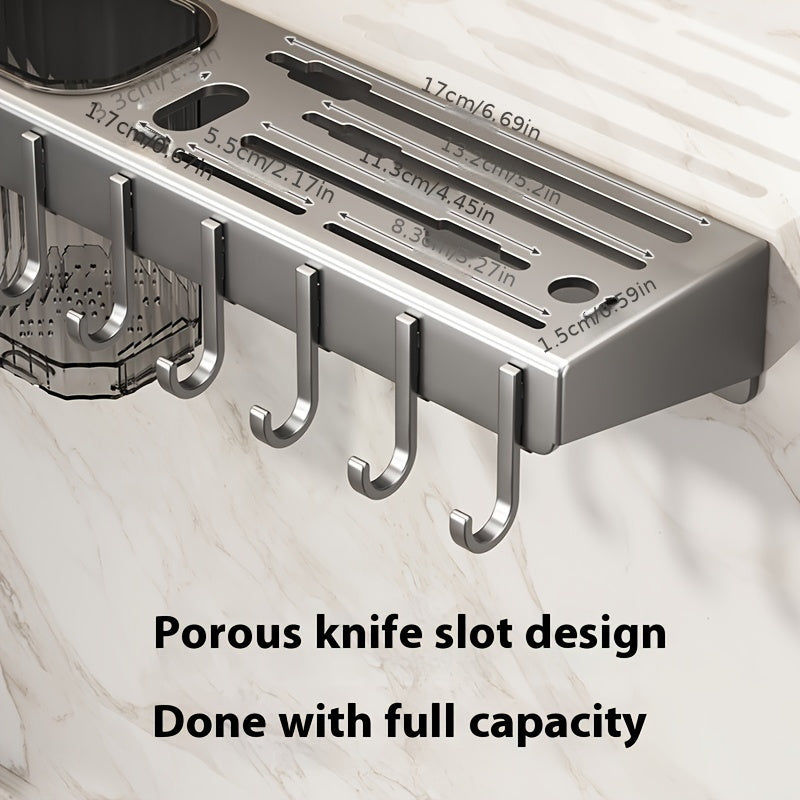 Organizador de almacenamiento para herramientas de cocina, soporte de pared para utensilios y cuchillos
