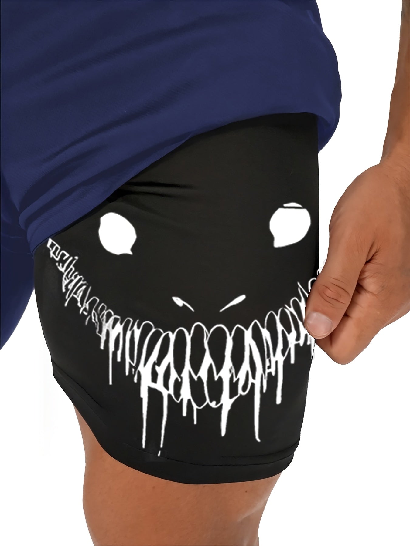 Men's Sportswear Set Quick-Dry Compression T-Shirt and Breathable Knit Running Shorts