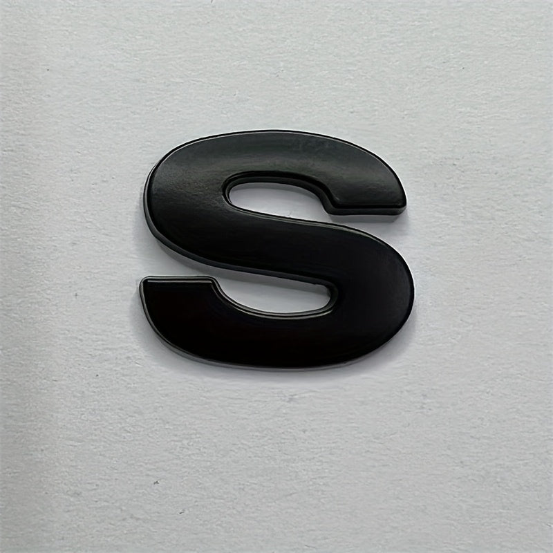 Металлические наклейки с буквами из цинкового сплава, автомобильные наклейки, черные номера, наклейки с именами