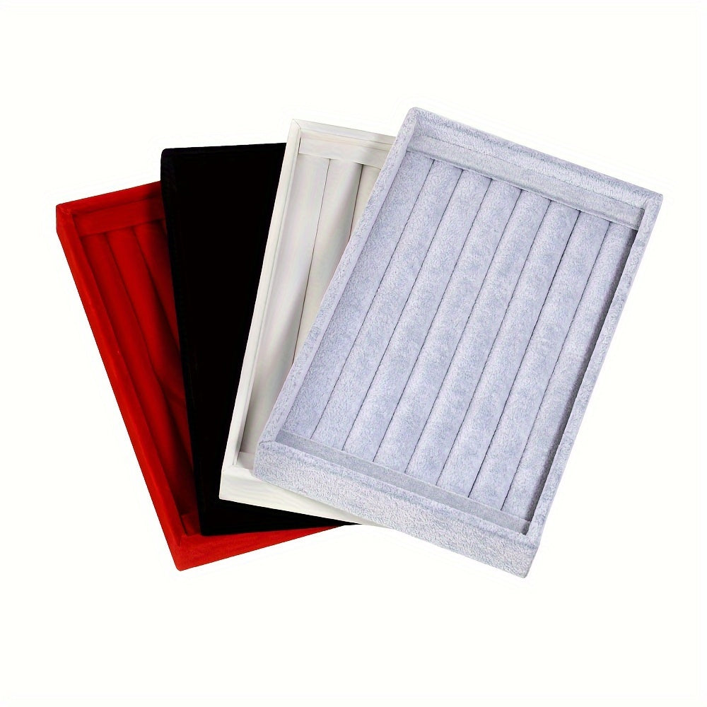 Velvet Jewelry Display Tray for Rings Earrings and Studs Organizer Storage