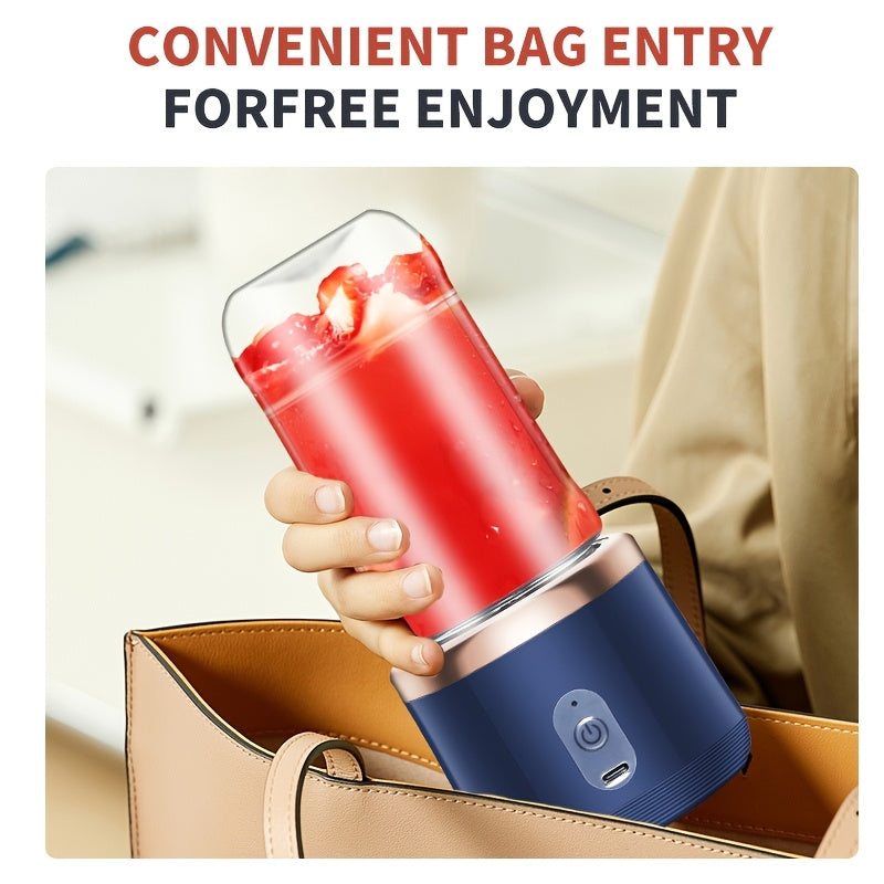 Licuadora portátil recargable por USB de 13.4oz para batidos con 6 velocidades y batería de 400mAh