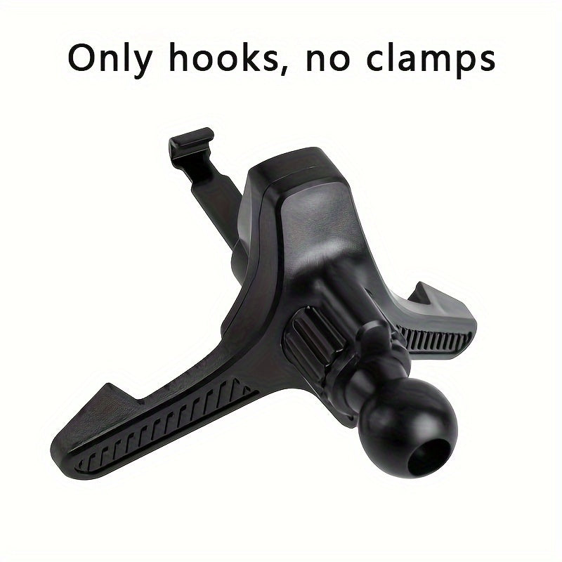 Car AC Vent Mount Durable ABS Triangle Rotating Hook with Metal Clasp