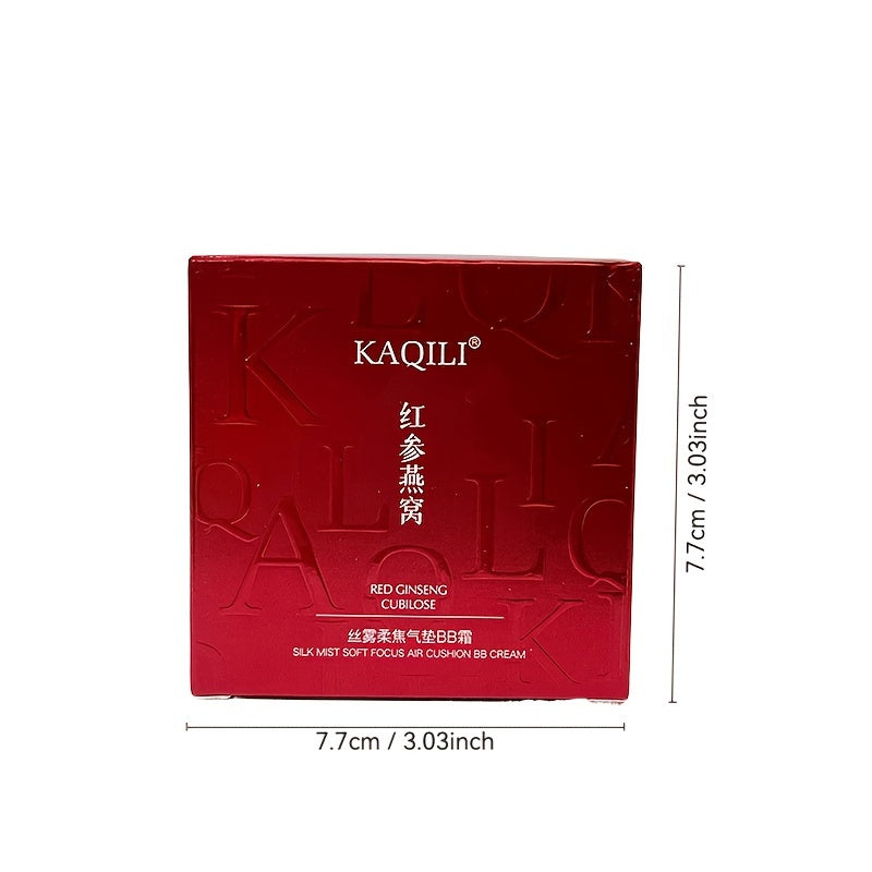 1 dona Ginseng Air Cushion Foundation barcha teri turlari uchun, namlantiruvchi makiyaj, concealer BB kremi va tabiiy tugatish bilan, 14 fevral va tug'ilgan kunlar uchun mukammal sovg'a.