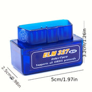 Wireless Car OBD-II Diagnostic Scanner Blue Mini V2.1 Diagnostic Tool