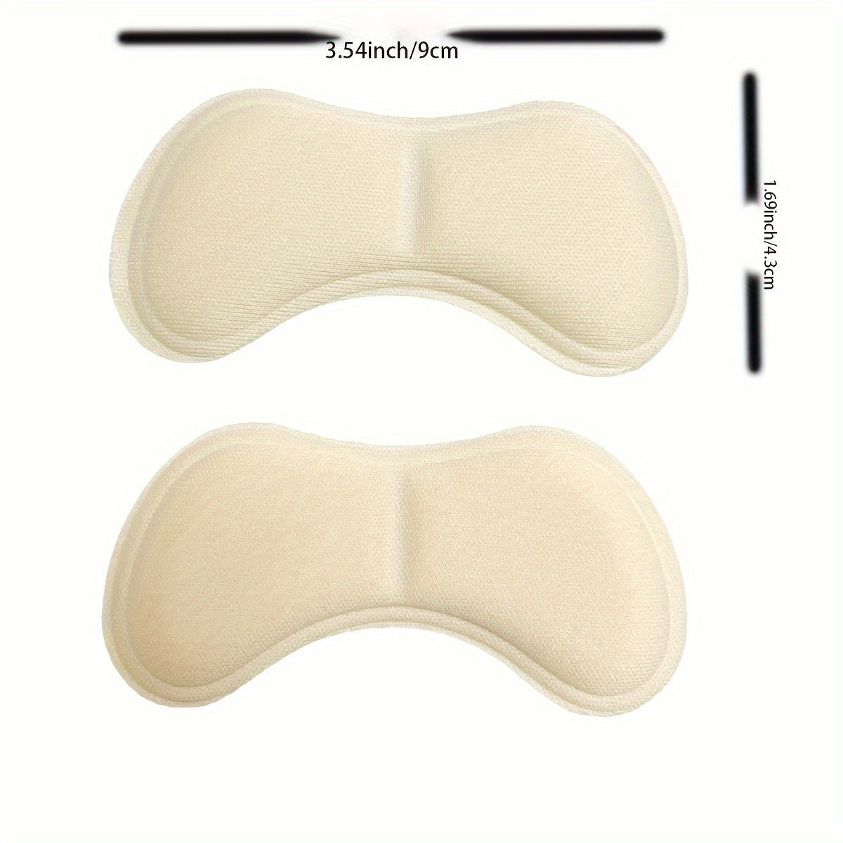 Unisex Soft Heel Pads Self-Adhesive Cushion Inserts for Shoes Black Nude