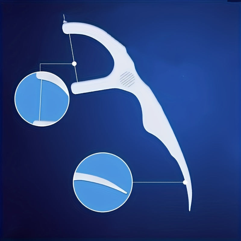 Portable Dental Floss Picks with Floss Thread and Compact Case