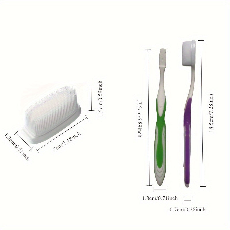 2PCS Soft Nano Manual Toothbrushes for Teeth Gums Deep Cleaning Oral Care