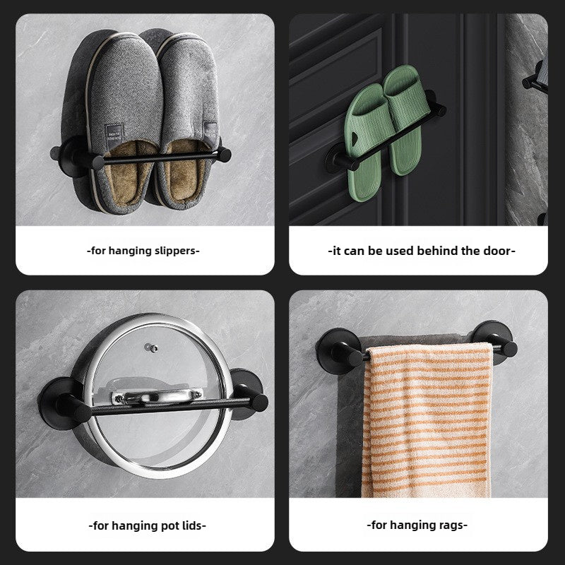 Wall-Mounted Slipper Rack Holds 1 Pair Shoes Towels Waterproof Plastic