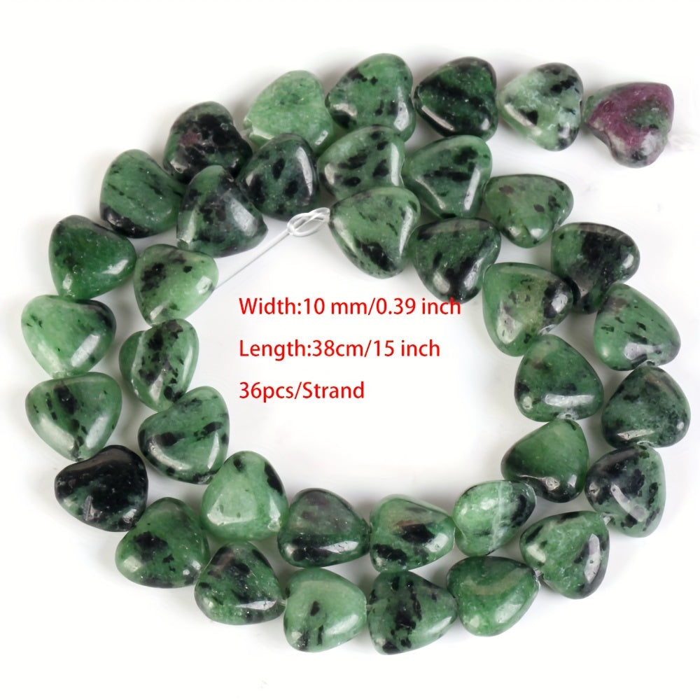 Heart-Shaped Stones Set 10mm Rose Quartz Lapis Lazuli Amazonite for Jewelry Making