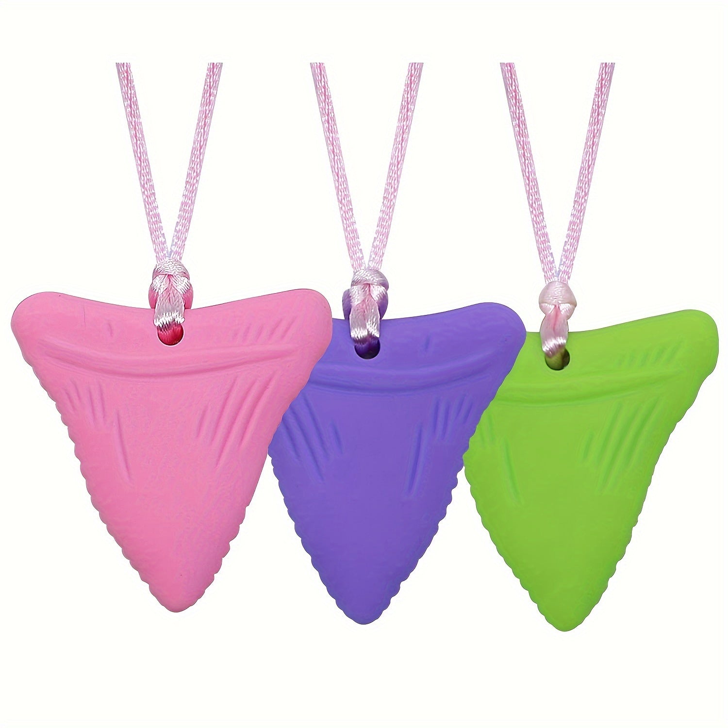 Teething Pendant Necklace 3-5pcs Food Grade Soft Funny Baby Teether