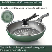 Non-Stick Iron Frying Pan for Induction and Gas Stove Oil-Free Cooking Multi-Function