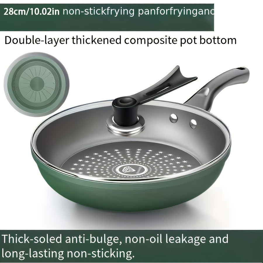 Non-Stick Iron Frying Pan for Induction and Gas Stove Oil-Free Cooking Multi-Function