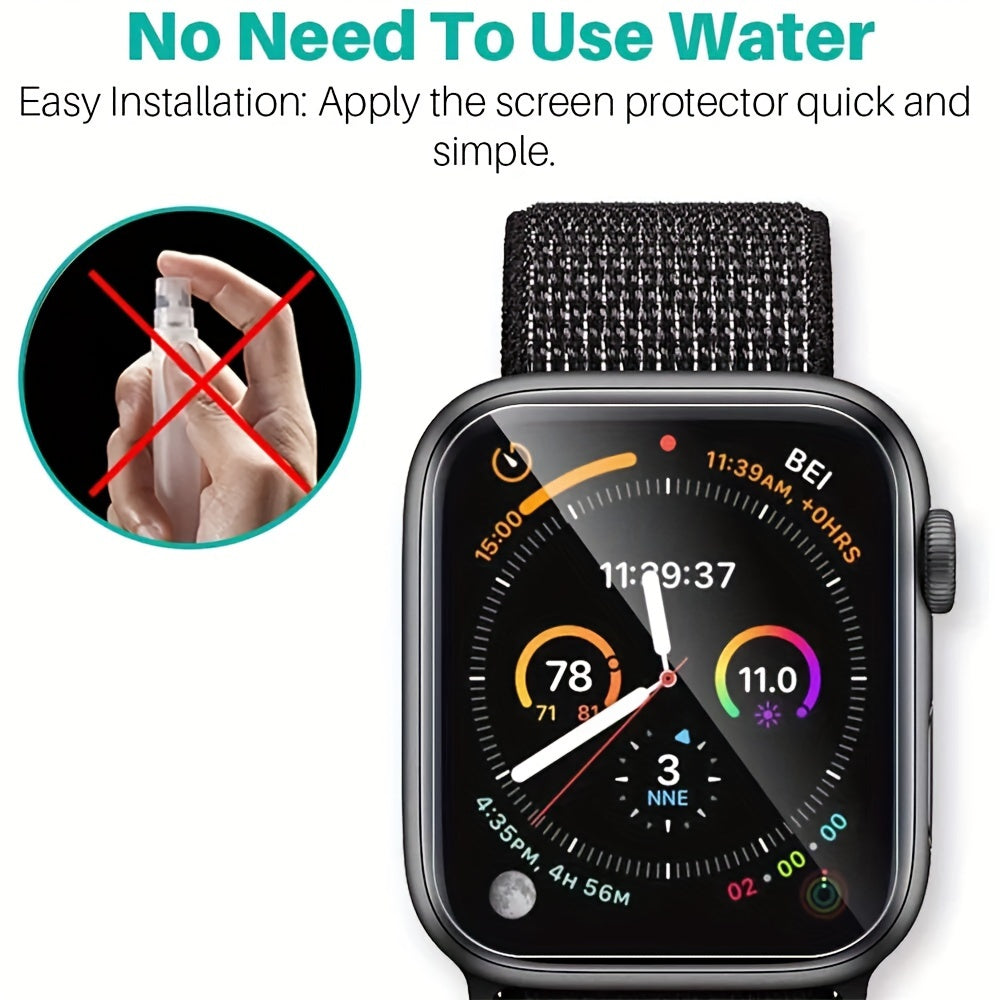 5-Pack TPU Hydrogel Screen Protectors for Apple Watch Series 9/8/7/6/5/SE/3/2 & Ultra 38-49mm Waterproof Hardness 9H