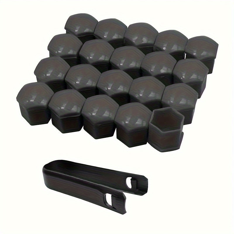 20pcs Durable PP Wheel Nut Covers with Hex Socket for Vehicle Rims