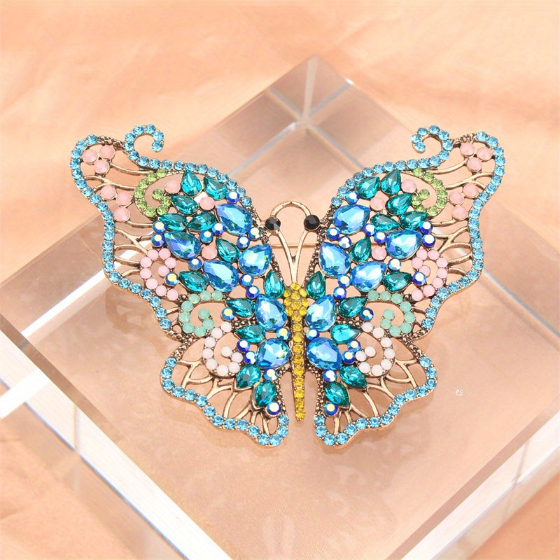 Butterfly Brooch Rhinestones Elegant Jewelry for Clothing Bags Hats