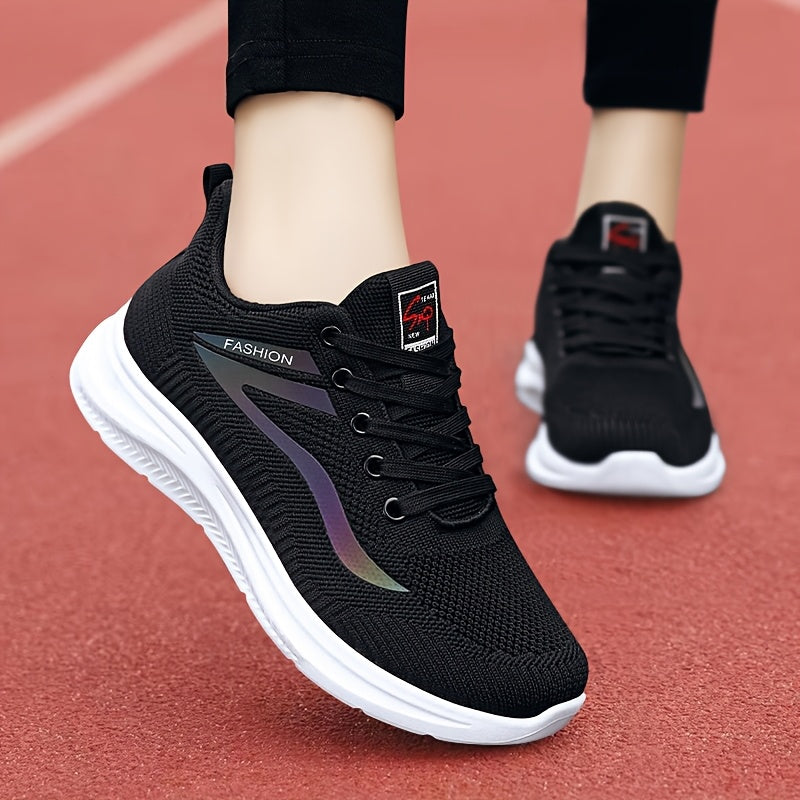 Women's Casual Sports Shoes Knitted Mesh Flat Low-Top for Outdoor Activities