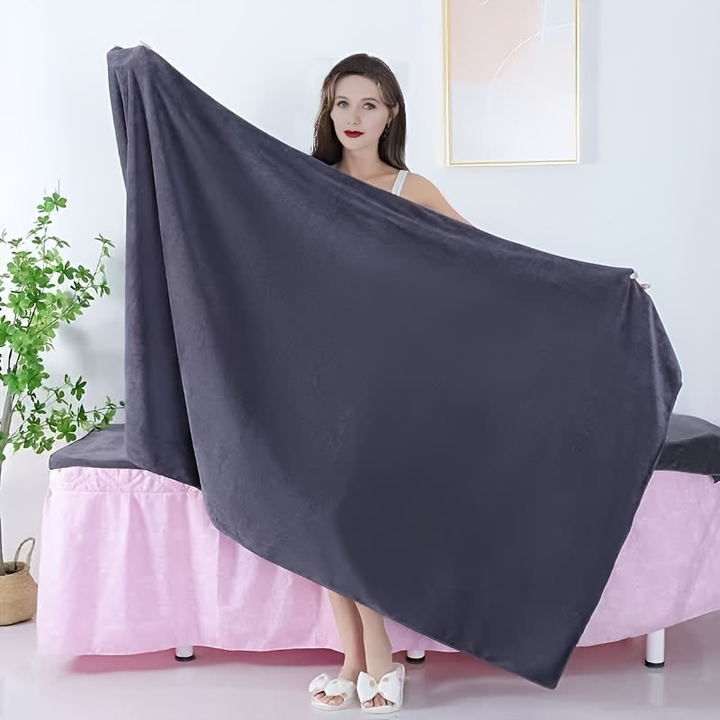 Одно большое, впитывающее микрофибровое банное полотенце (101,6 см X 203,2 см), которое быстро сохнет и подходит для тела, спорта, йоги, спа и фитнеса.