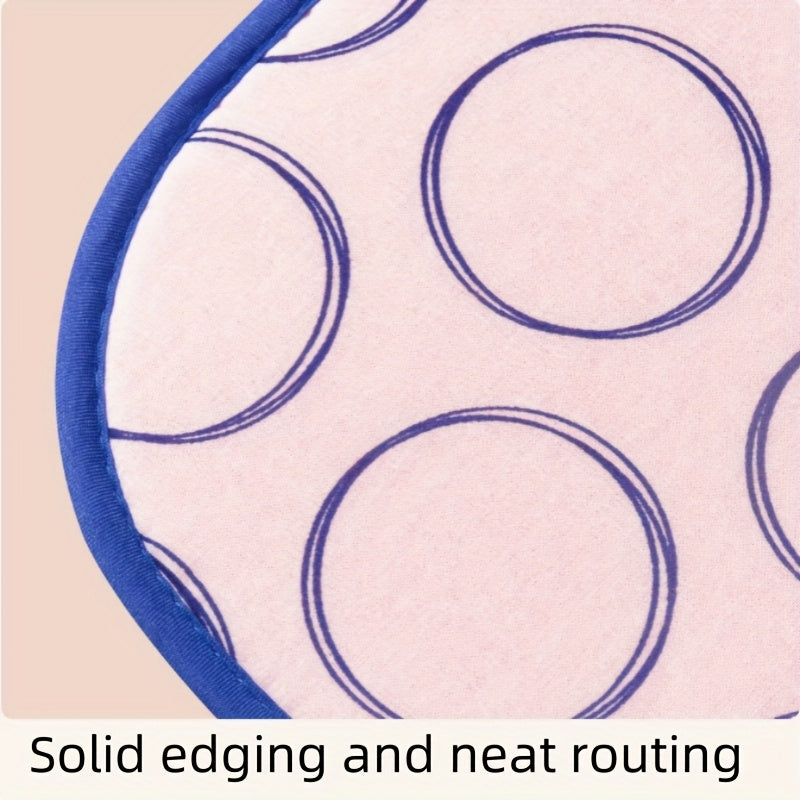 Sayohat uchun portativ issiqqa chidamli dazmol matosi - egiluvchan, suv o'tkazmaydigan, sirpanmaydigan, hidlanmaydigan - binafsha doira naqshi, oson saqlash va joyni tejash dizayni uchun ideal - sayohat dazmoli kiritilgan