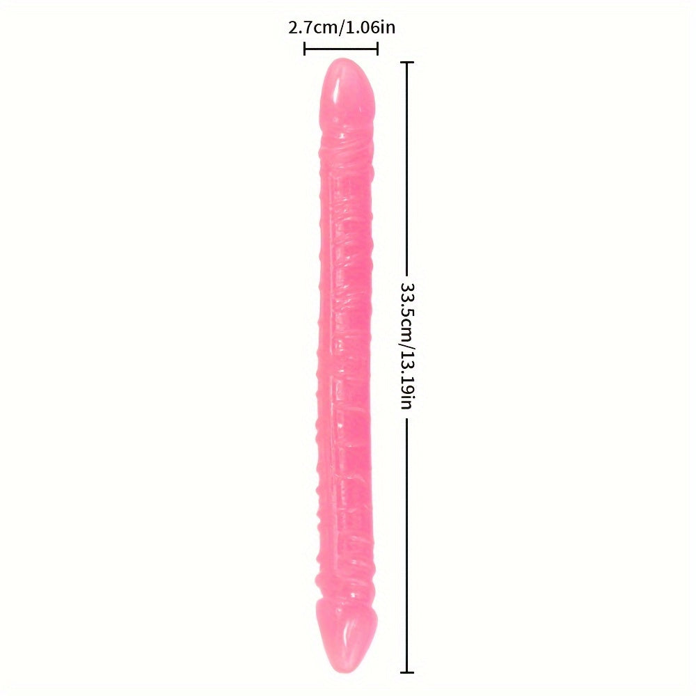 Unisex silikonli ikki boshli ajdar masturbatori 33.5cm, bir nechta ranglarda