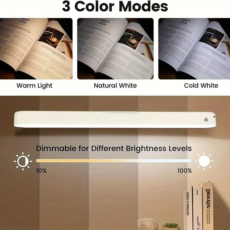 LED Wall Light for Bedroom Adjustable Indoor Lighting USB Rechargeable Touch Control Study Lamp