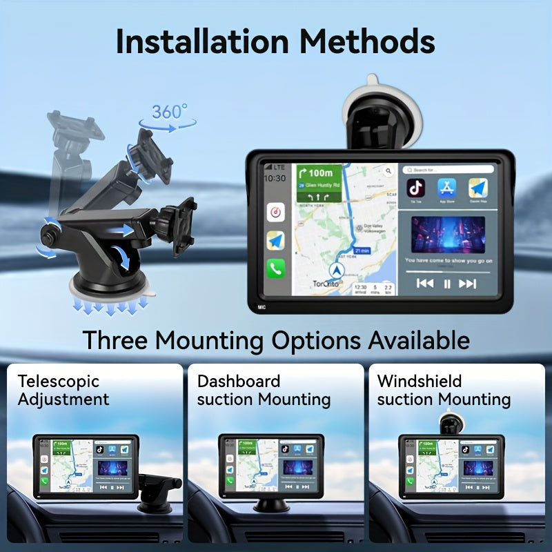 7-Inch Car Multimedia Stereo Touch Screen Android Auto CarPlay Universal