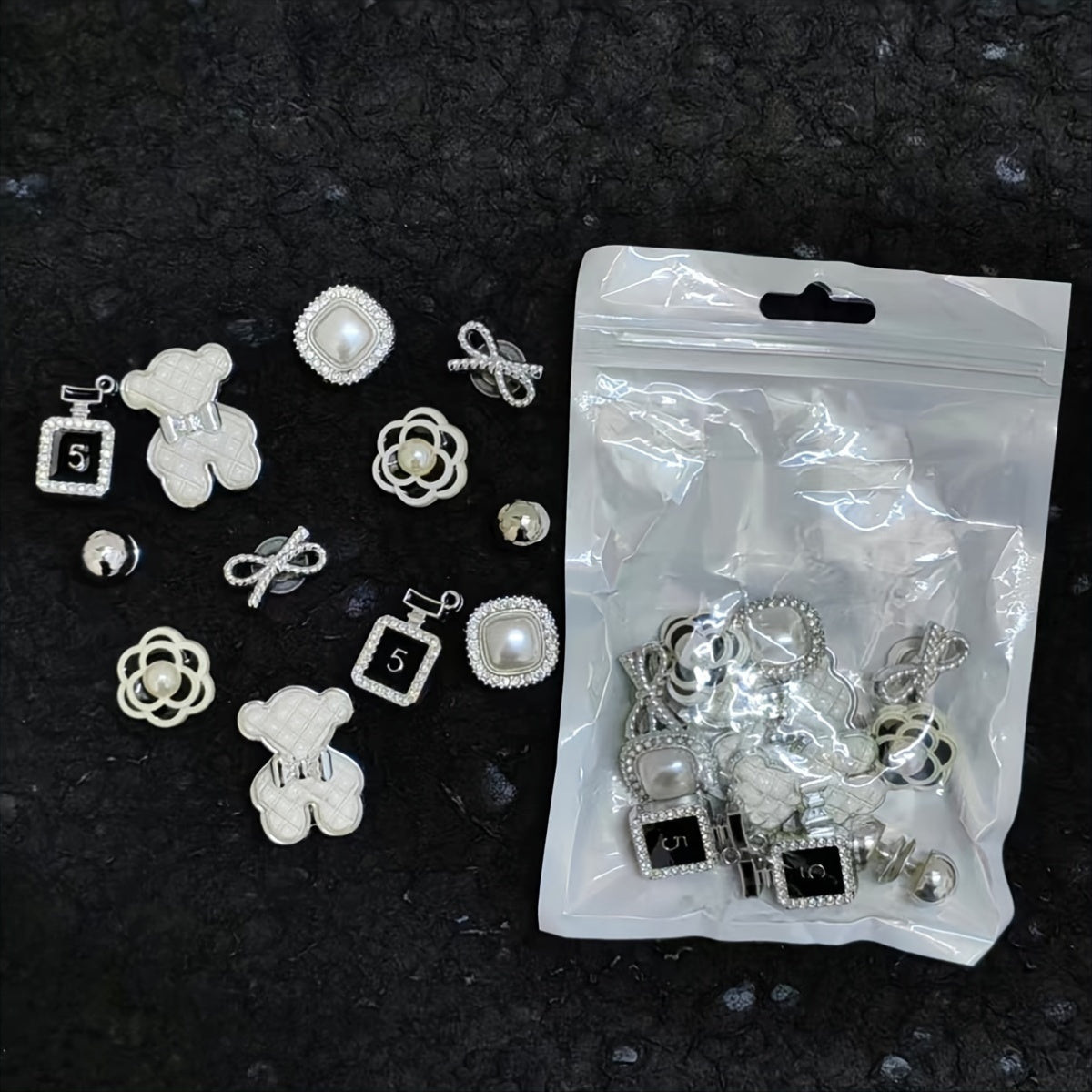 12-Piece ABS Shoe Charms Set for Women Men Garden & Casual Shoes Decor