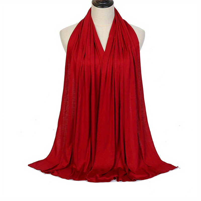 Lightweight Jersey Hijab Scarf for Women Sun Protection Versatile Windproof Head Cover