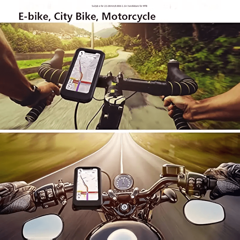 Universal Waterproof Shockproof Motorcycle Bicycle Phone Holder GPS Mount