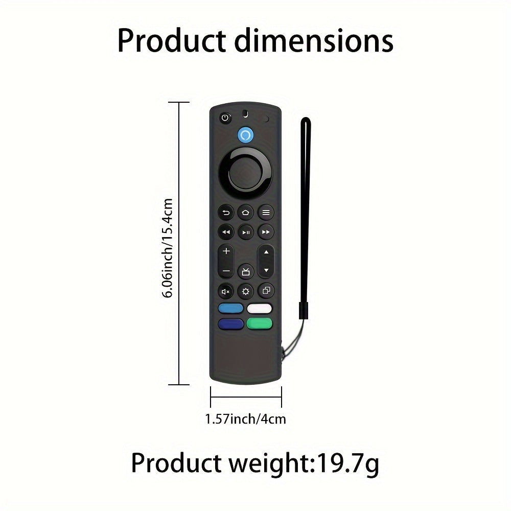 Funda de silicona para control remoto de Fire TV Omni y 4-Series con cordón