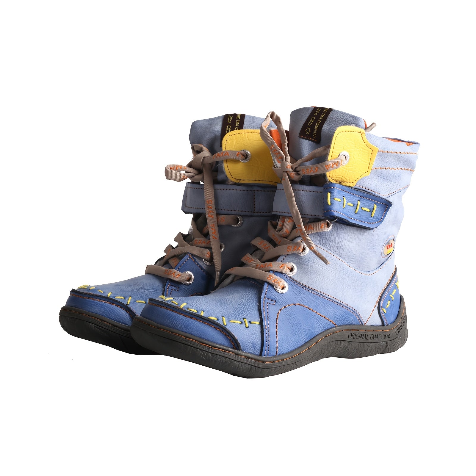 Women's Ankle Boots Lace-Up Winter Shoes Cow Leather Microfiber Sole