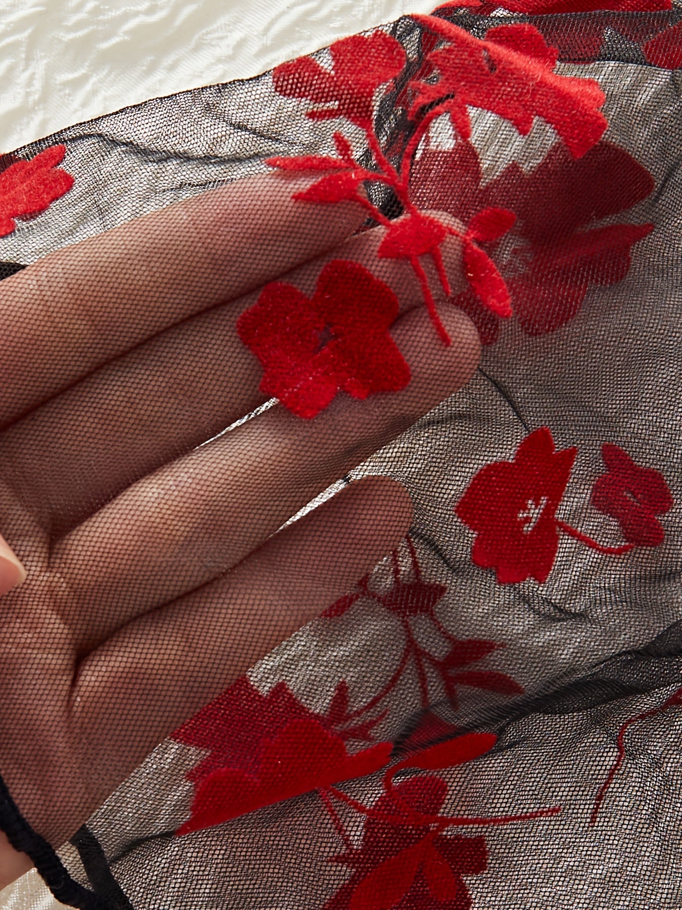 Women's Lace Satin Lingerie Set with Underwire and Adjustable Straps