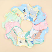 Baby Bib Set Waterproof Sleeveless Back-Wear for Kids and Infants 3 or 5 Pieces