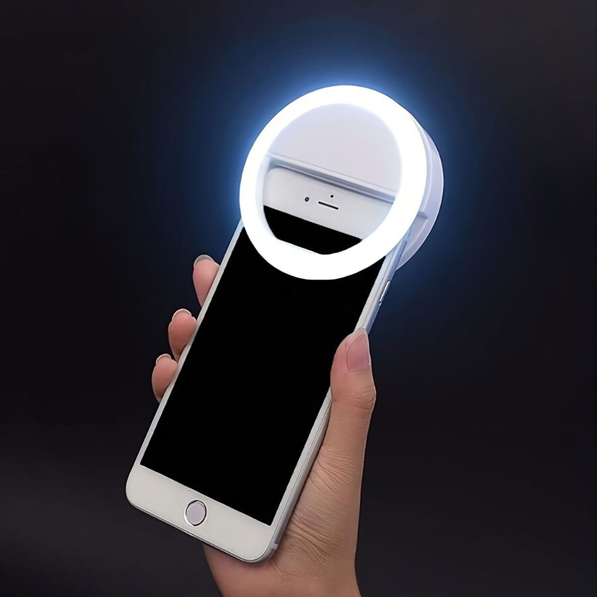 36 LED Selfie Ring Light USB Rechargeable Adjustable Brightness for Smartphone Makeup TikTok YouTube Pink White Blue Black