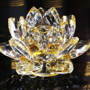 Crystal Lotus Ornament for Home and Desk Decor Handmade Decorative Sculpture