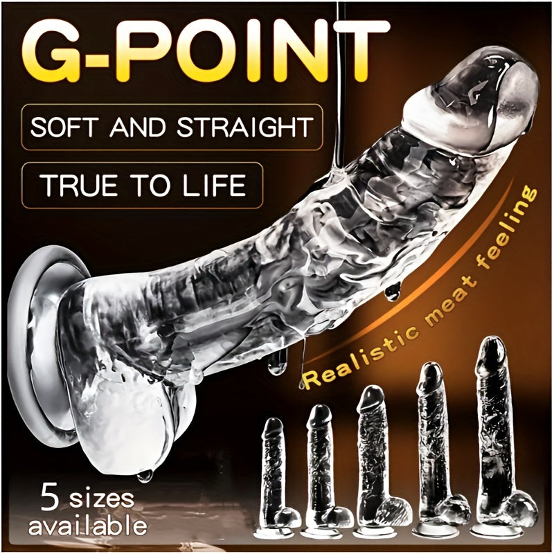 Adult Male Female Flexible Realistic Dildo with Suction Cup for Vaginal and Anal Use