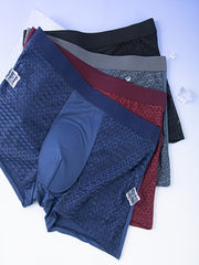 Men's Mesh Boxer Briefs Assorted 10 Pack Navy Dark Blue Charcoal Burgundy Elastic Waist