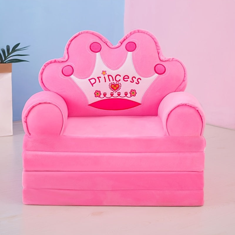 Foldable Princess Themed Sofa Bed Ergonomic Design No Electricity Mixed Color Storage Under 3.2 Cu Ft