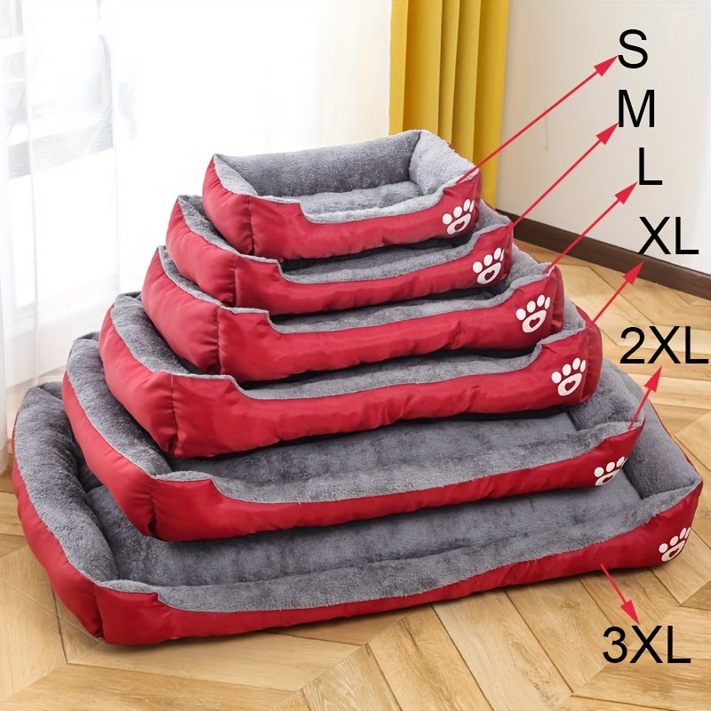 Dog Bed Soft Mat in Multiple Sizes Non-Slip Washable Polyester Fiber Rectangle for All Breeds