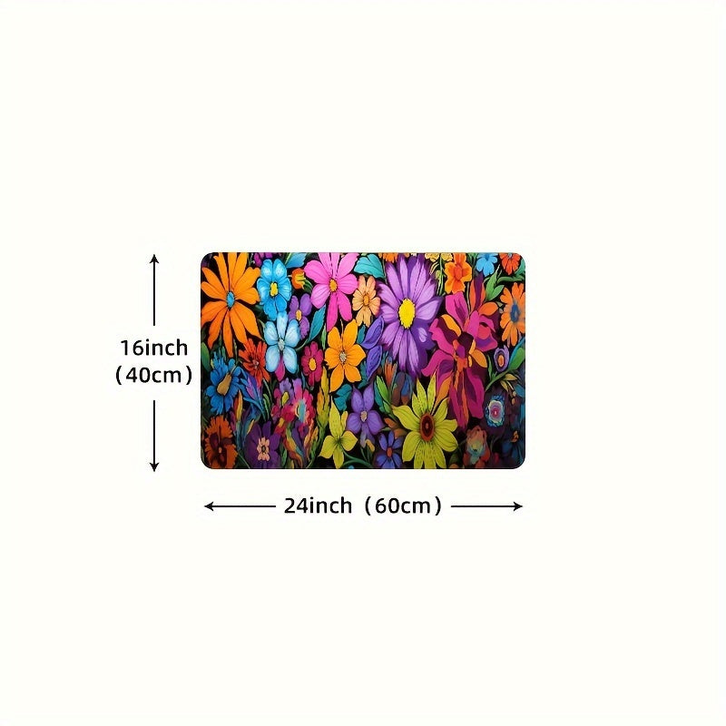 Ushbu jonli gullar dizaynidagi oshxona matosi 1 dona, 0.8 mm qalinlikda. U yumshoq va qalin, bu esa uni kir yuvish xonasi, hammom, yashash xonasi yoki yotoqxona uchun mukammal qiladi. Mat 100% polyesterdan tayyorlangan.