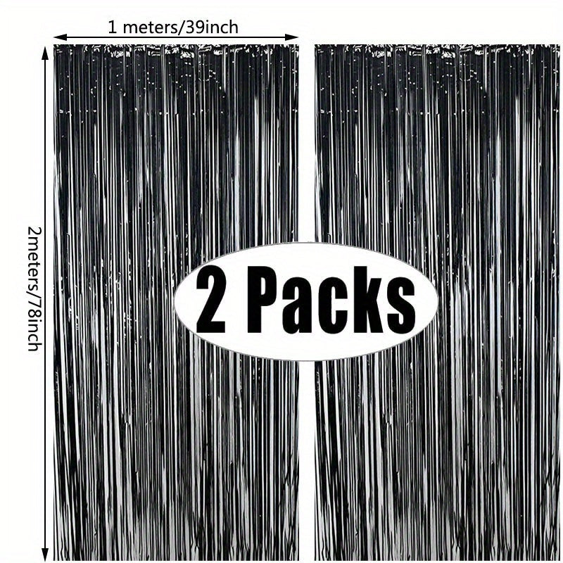 Guirnalda de purpurina metálica con flecos para fiestas de cumpleaños, bodas y despedidas