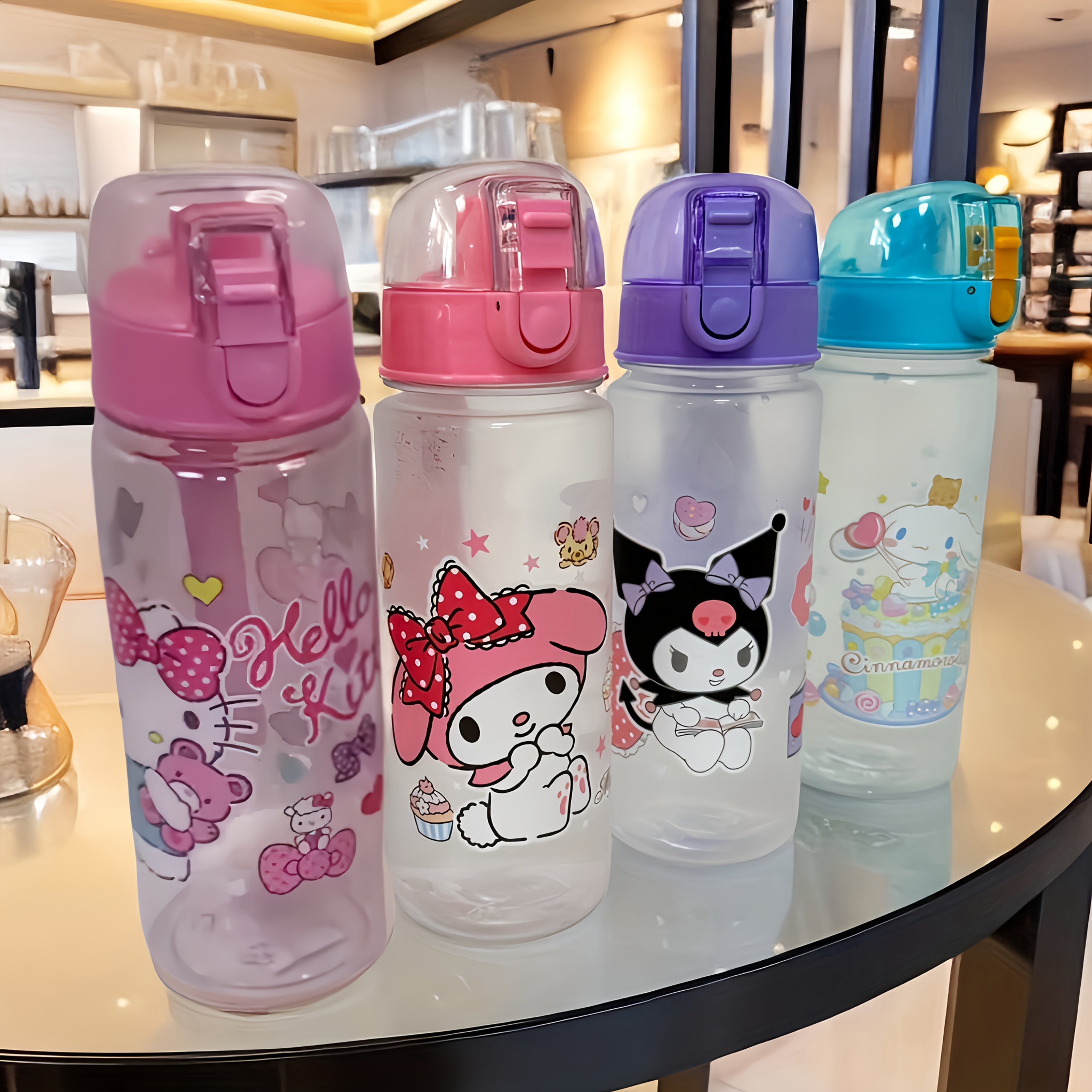 Girls BPA-Free Leak-Proof Water Bottle with Hello Kitty Design
