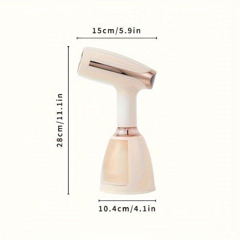 EU portativ qo'l sidirgichi, 1500W, 3 daraja sozlash, 220-240V ulagichi, tekis va osma sidirgich, burishdan saqlovchi, 280ml suv tanki.