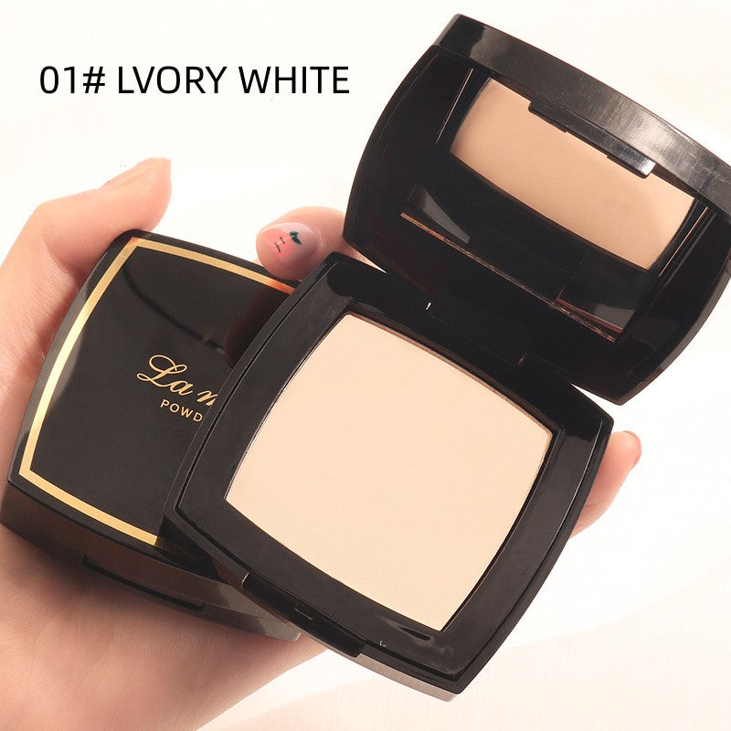 Polvo compacto para mujer, acabado natural, control de grasa de larga duración, a prueba de agua