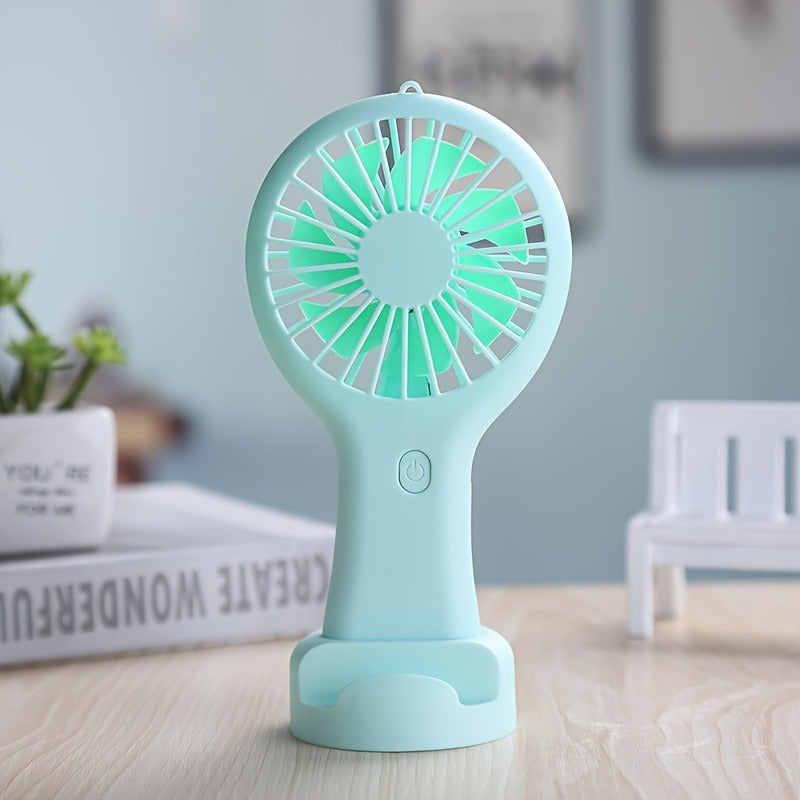 Portable Handheld USB Rechargeable Fan with 400mAh Battery for Travel Office Outdoor Home Use