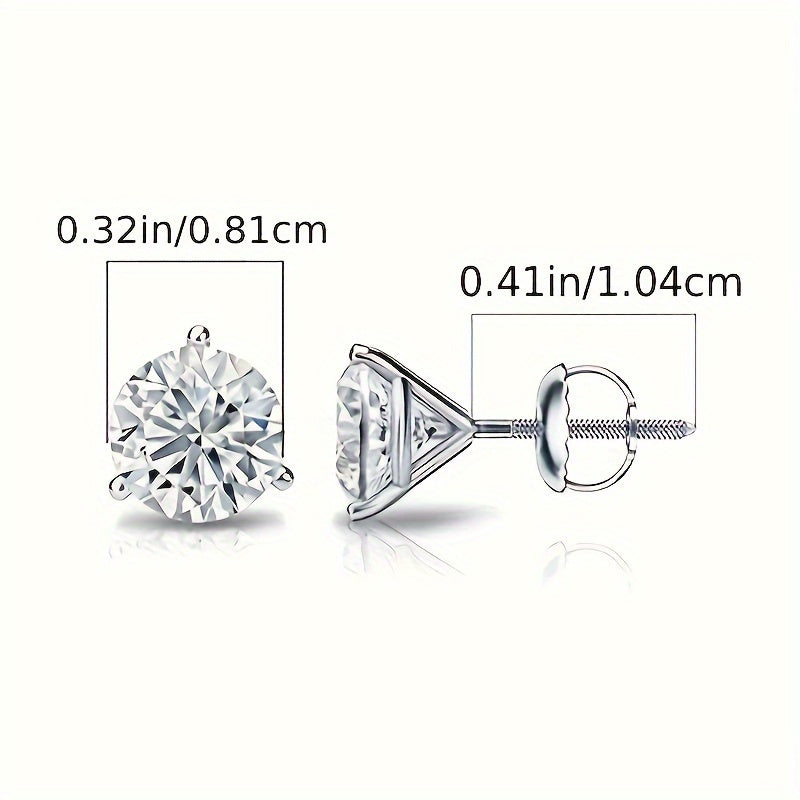 Sterling Silver Zirconia Earrings for Women Hypoallergenic Gold and Silver Tones