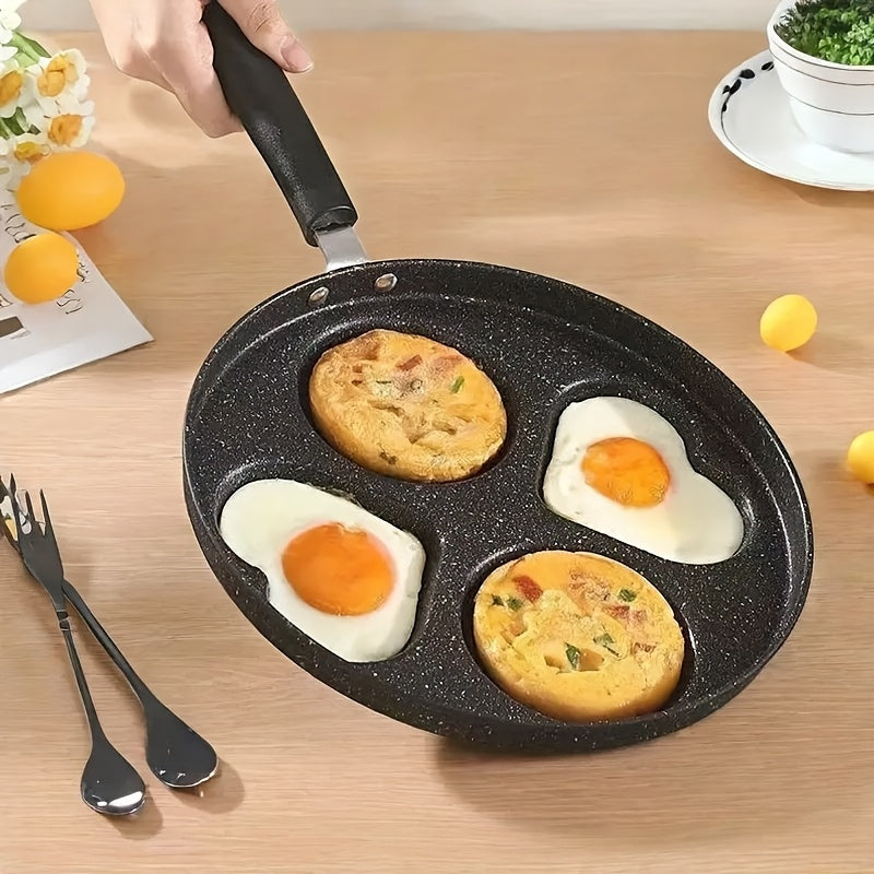 Juego de utensilios de cocina de acero inoxidable con sartén antiadherente y sartén multi-sección para desayunos para cocinas de gas y de inducción