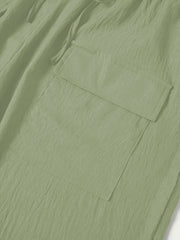 Women's Plus Size Casual Shorts with Pockets and Drawstring