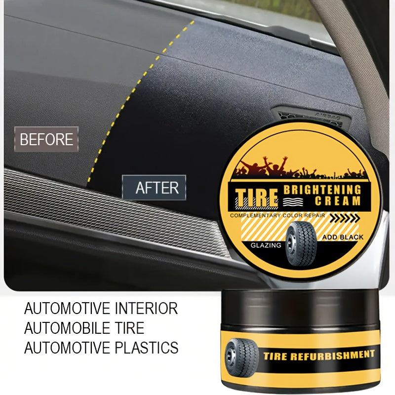 Multi-Purpose Car Wax for Tires and Interior Black Repair Shine Protection